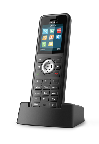 Трубка Yealink - W59R, outdoor range 300m, indoor range 50m, standby time 360h, talk time 28h, 1-handset, Bluetooth, headphone in, key illumination, чёрный, W59R