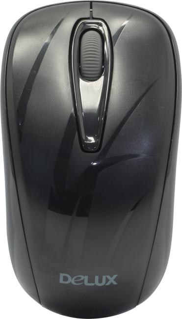 DELUX Wireless Mouse <DLM-107GX+G07UF Black>  (RTL) USB 3btn+Roll