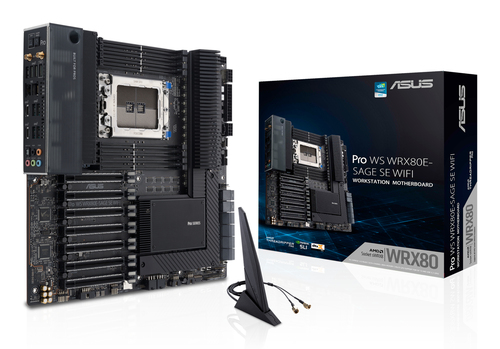 Материнская плата ASUS PRO WS WRX80E-SAGE SE WIFI II SWRX8 EATX 8xDDR4 7xPCIEx16 3xM.2 2xUSB-C 2x10GLAN Wi-Fi 6E