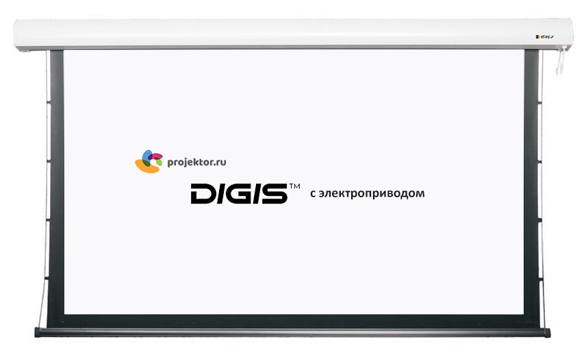 Экран настенный с электроприводом Digis DSTP-16909 (TAB-Tension Prime, формат 16:9, 180", 410x263, рабочая поверхность 400x225, MW)