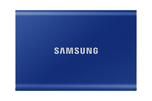 Внешние HDD и SSD/ Samsung External SSD T7, 1000GB, Type-C, USB 3.2 Gen2, R/W 1050/1000MB/s, 85x57x8mm, Indigo Blue (12 мес.)