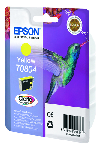 EPSON C13T08044011/4010/4021 T0804 Картридж желтый, стандартной емкости P50/PX660 (cons ink)