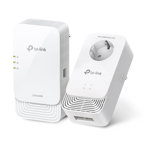 TP-Link PGW2440 KIT G.hn2400 Комплект гигабитных Powerline-адаптеров с AX1800 Wi-Fi 6