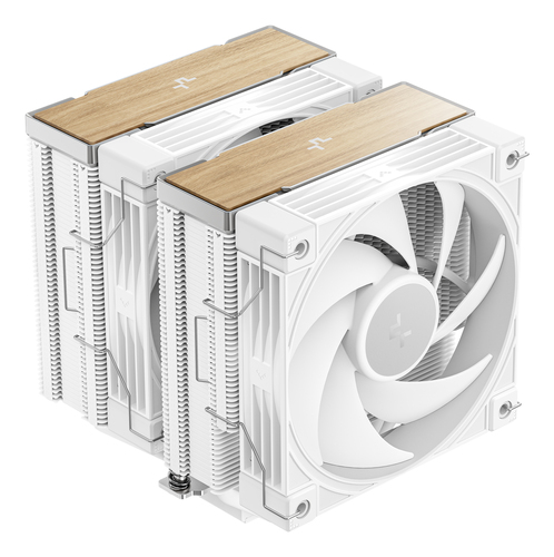 Кулер для процессора DEEPCOOL AK620 G2 WH LGA1851/1700/1200/115X/AM5/AM4 (8шт/кор, TDP 260W, PWM, DUAL Fan 120мм, 6 тепл. трубок, Copper Base, Wood-grain top cover, белый) RET (R-AK620G2-WHNNMN-GJD)