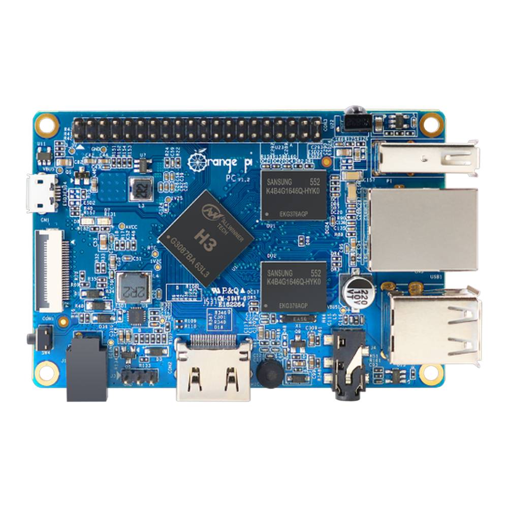 Orange Pi Одноплатный компьютер PC Plus RAM 1GB, 8GB eMMC flash