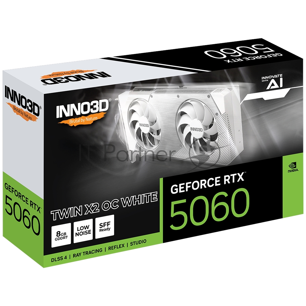 Видеокарта INNO3D RTX 5060 Twin X2 OC WHITE RTX5060, HDMI, DP*3, 8G,D7