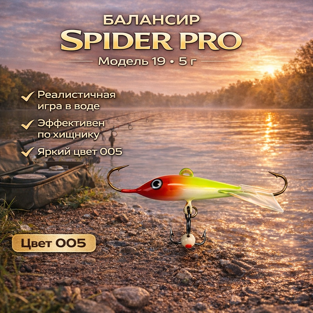 Балансир AK Spider 19 5 гр 40 мм цв 005
