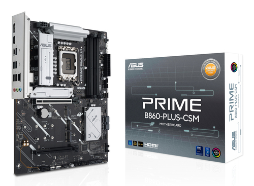 Материнская плата ASUS PRIME B860-PLUS-CSM, LGA1851, B860, 4*DDR5, 4*SATA, 2*M.2, 3*USB 3.2, 4*USB 2.0, Type-C, 5*PCIx16, DP+HDMI, ATX; 90MB1KA0-M0EAYC