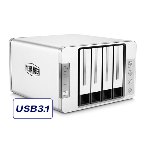 D4-300 TerraMaster D4-300 DAS tower no RAID/up to 4 SATA(3,5'  or  2,5')/1xUSB3.1  Type-C Gen1/1xPS/1YW