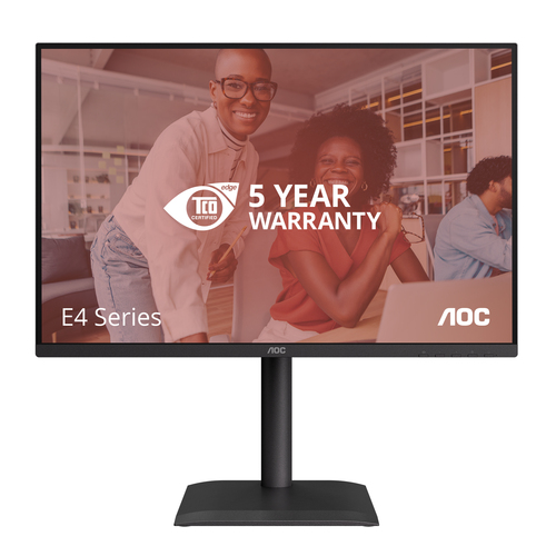 Монитор AOC - X24E4U, 24", 16:10, WLED, IPS, 300cd/m², 1500:1, 1920x1200 (WUXGA), 100 Гц, VGA, 1x HDMI, 1x DP, HAS, Pivot, speakers, цвет чёрный, X24E4U