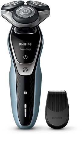Бритва роторная Philips S5530/06 реж.эл.:3  питан.:аккум.  голубой/черный