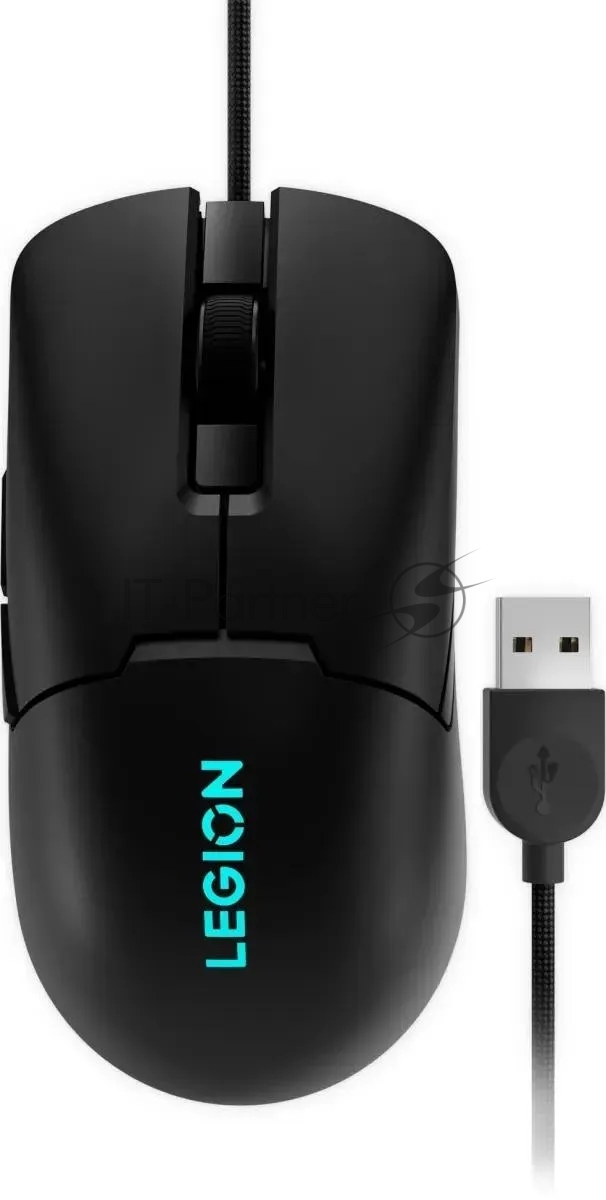 Мышь проводная Lenovo Legion M300s черный, 8000 dpi, USB, кнопки - 6