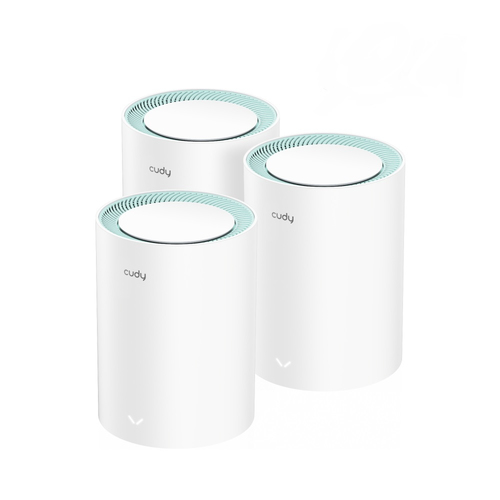 Система Mesh Cudy M1300(3-Pack), AC1200 Wi-Fi Gigabit Mesh Solution 3-Pack, Chipset MT7621DA+MT7613B+MT7603, Dual-Band, 867Mbps at 5GHz + 300Mbps at 2.4GHz, 802.11ac/a/b/g/n, 2 Gigabit Ethernet Ports, 4 internal antennas, MU-MIMO, DDNS, Zerotier/Wireguard/OpenVPN/IPSec/L2TP/PPTP VPN, DNS over Cloudflare/Google/Quad9, IPv6, Seamless Roaming, TR069/TR098/TR111/TR181, Cudy Mesh, Cudy APP