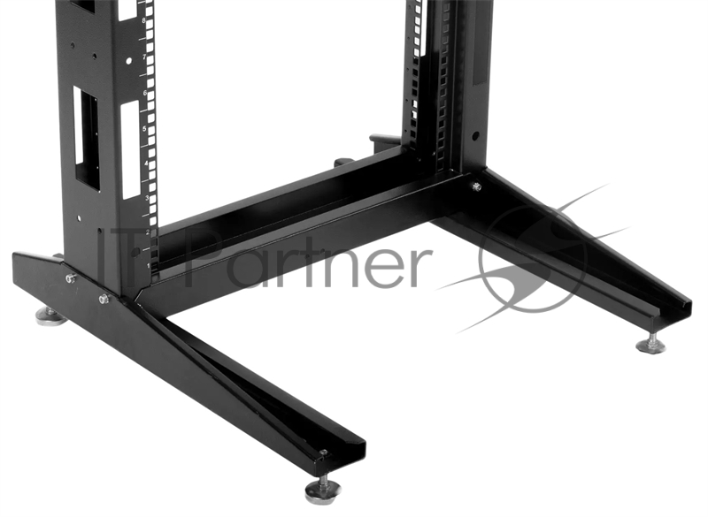 Стойка открытая 19" ЦМО СТК, универсальная, 42U, 2003х600х600 мм (ВхШхГ), однорамная, цвет: чёрный