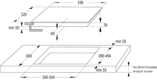 Индукционная варочная панель GORENJE GI6401BCE, черный (GI6401BCE)