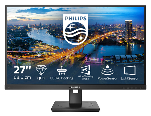 27"    ЖК монитор PHILIPS 276B1/00 с поворотом экрана (LCD, 2560x1440, HDMI,  DP, USB3.2 Hub)