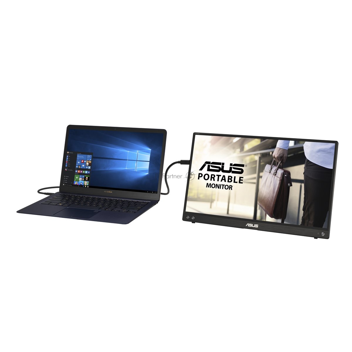 Монитор 15.6" ASUS ZenScreen MB16ACV IPS 1920x1080, 60 Гц, 5 мс, 16:9, 250 кд/м², USB Type-C, портативный, Flicker Free, Low Blue Light, темно-серый