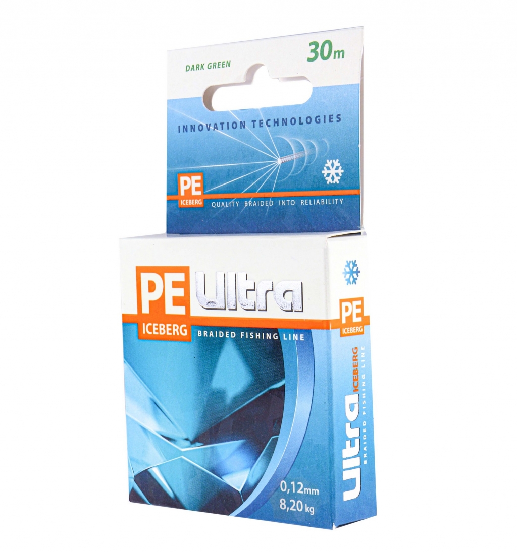 Плетеный шнур Aqua Ультра айсберг/Ultra Iceberg 0,12 мм 30 м