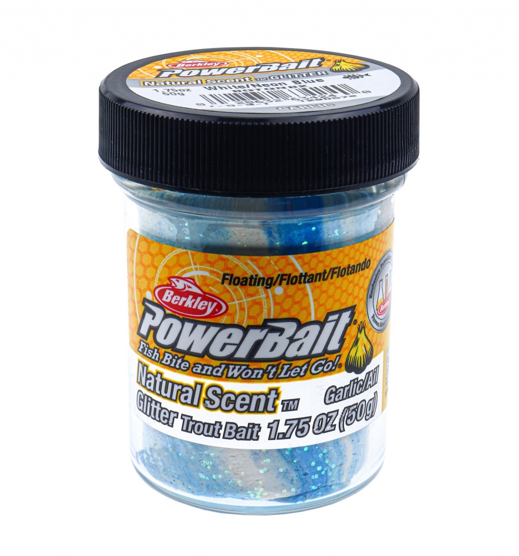Форелевая паста Berkley Natural Scent Glitter Trout Bait Garlic White/Neon Blue Чеснок цв бело-неоново-синий с блеском SAP-1290578