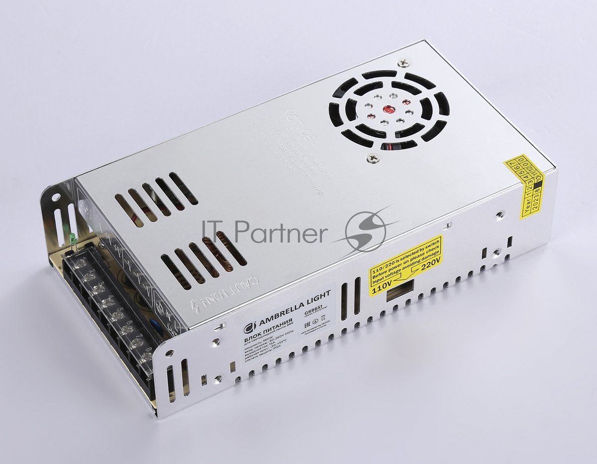 Блок питания 24V 360W 15A IP20 90-260V 215*115*50