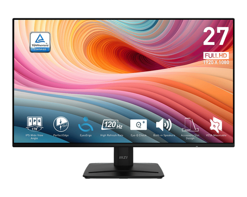 MSI PRO 27" MP271A E2 {IPS 1920x1080 120Hz 1ms 1000:1 300cd 178/178 8bit(6bit+FRC) D-Sub HDMI1.4b DisplayPort1.2a 2x2W Tilt VESA}