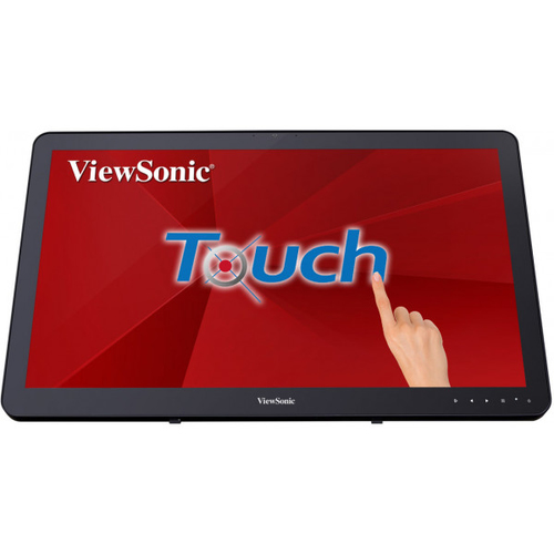 Монитор Viewsonic - TD2430, 23.6", 16:9, VA, 200cd/m², 3000:1, 1920x1080 (Full HD), 75 Гц, VGA, 1x HDMI, 1x DP, USB-hub, HAS, speakers, TouchScreen, цвет чёрный, TD2430
