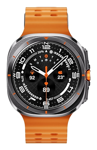 Умные часы Samsung Galaxy Watch Ultra 47mm (2025) LTE SM-L705F, Titanium Gray с оранжевым ремешком