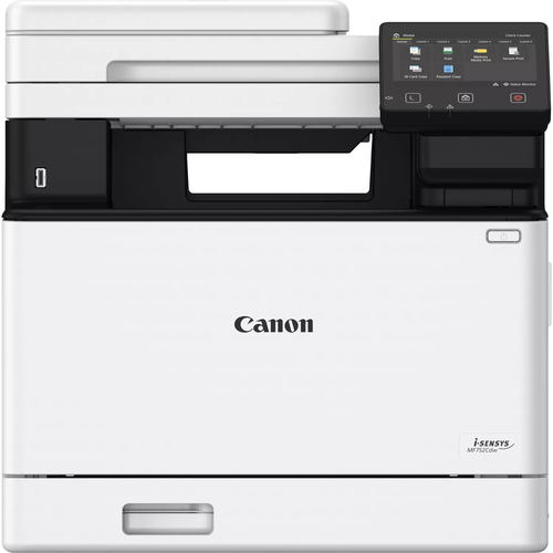 Canon i-Sensys Colour MF752Cdw А4, МФУ, лазерное, цветное, 33стр/мин, 1200dpi, 1200МГц, 1024Мб, 50АПД, WiFi/Bluetooth/AirPrint/USB/Ethernet, 2100стр/картридж, (5455C012)