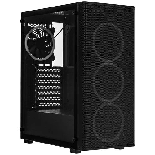 Корпус XASTRA  A311 4FRGB  Black ATX/Mesh/ full-size TG / 4x120mm FR120-FRGB fans/ A311-4FR12F