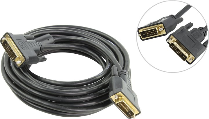 TV-COM (CG441D-5м) Кабель DVI-D to DVI-D Dual Link (25M  -25M)  5м 2  фильтра