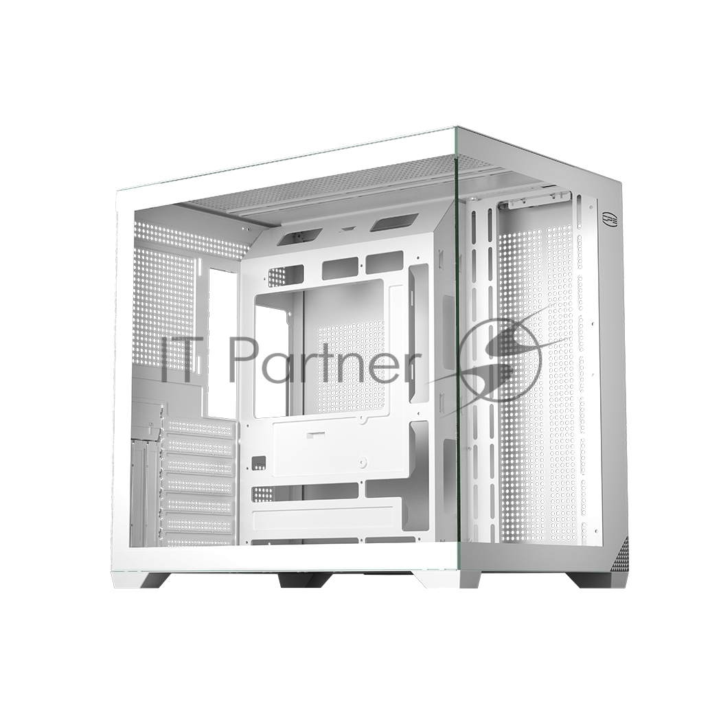 Корпус без блока питания PCCooler C3T700 WH, Midi-Tower, TG, no fans, 1xUSB-A 3.0 + 1xUSB-A 2.0 + 1xUSB-C, ATX, mATX, mITX белый