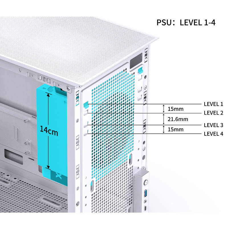 JONSBO D31 STD White, TG, mini-ITX, mATX, белый