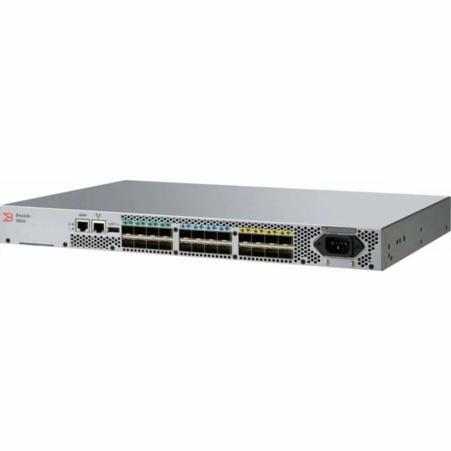 BR-G610-24-16G-0_CR Brocade Коммутатор Brocade G610 24-port FC Switch, 24-port licensed, incl 24x 16Gb  SWL SFP+, Enterp