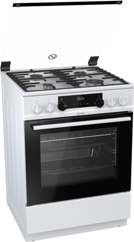GORENJE K634WF Комбинированная плита 85x60x60, 4 Газовые конфорки, духовка гриль,  67 л, белый