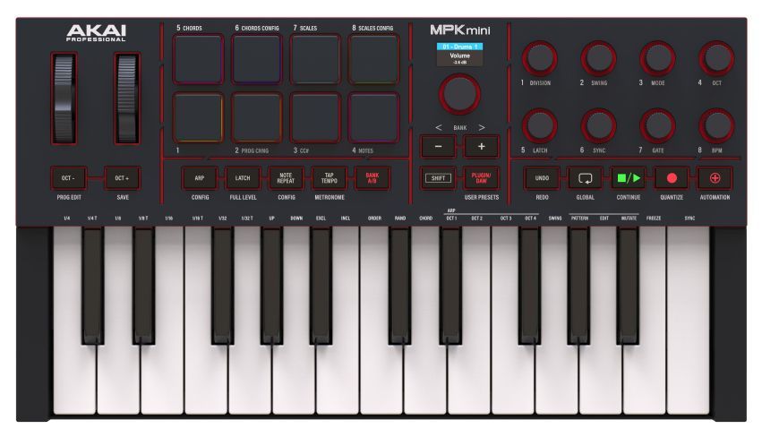 MIDI-клавиатура AKAI MPK MINI 4 BLACK