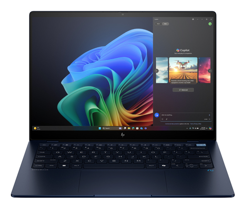 Ноутбук HP Inc. EliteBook Ultra G1q8 - 14", 2240x1400, Snapdragon X Plus X1P-42-100 3400MHz 16 ГБ, SSD 512 ГБ, Intel Arc, Bluetooth, Wi-Fi, тёмно-синий, Windows 11 Pro 64, 9M4E6AT