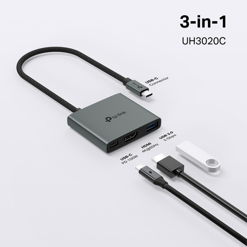 Разветвитель USB-C TP-Link UH3020C  1порт.  серый