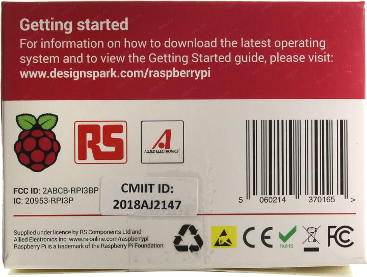 Raspberry PI3 model B+ (1.4GHz, 1Gb, HDMI, GbLAN, WiFi, BT,  4xUSB, microSD, 40xGPIO)