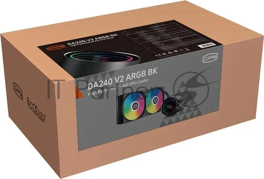 СЖО PCCooler DA240 V2 ARGB BK, 240 мм, 2×120 мм, ARGB