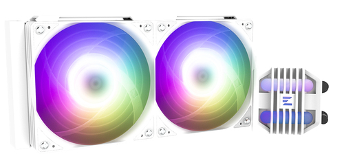 ALPHA2 SE A24 White - Кулер с водяным охлаждением, Zalman, ALPHA2 SE A24 White, ALPHA2 SE A24 White, intel 1151/1200/1700/1851 и amd AM4/AM5, TDP 320W, 2*120 мм, 600-2000 об/мин, 69.12CFM, 29.7dB(A), Белый