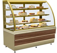 Витрина кондитерская ES SYSTEM K CARINA 02 1,4 красное дерево,серебро