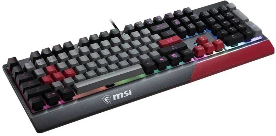 MSI GK30 Infrared черный/красный USB Multimedia for gamer LED  кабель 1.8м