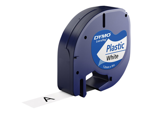S0721610 - Лента DYMO для LT-100H 12мм х4 м, пластиковая, белая, шрифт черный, 1 шт в блистере