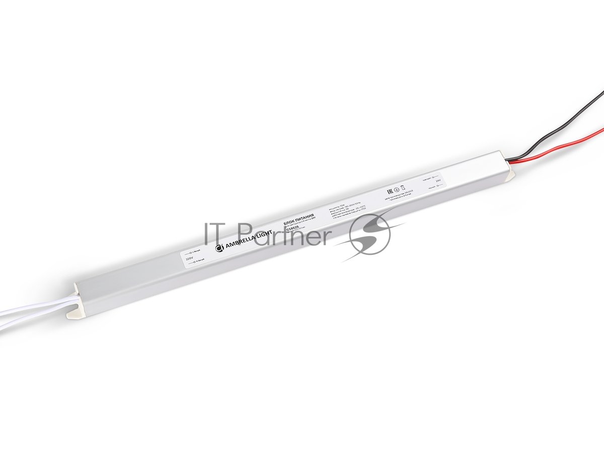 Блок питания 24V 72W 3A IP20 185-260V 312*18*18