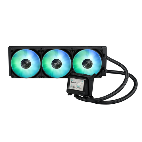 Жидкостная система охлаждения ASUS MAX GAMING LC 360 ARGB LCD черный, алюминий/медь, 2500 об/мин, 35.5 дБ, 4 pin