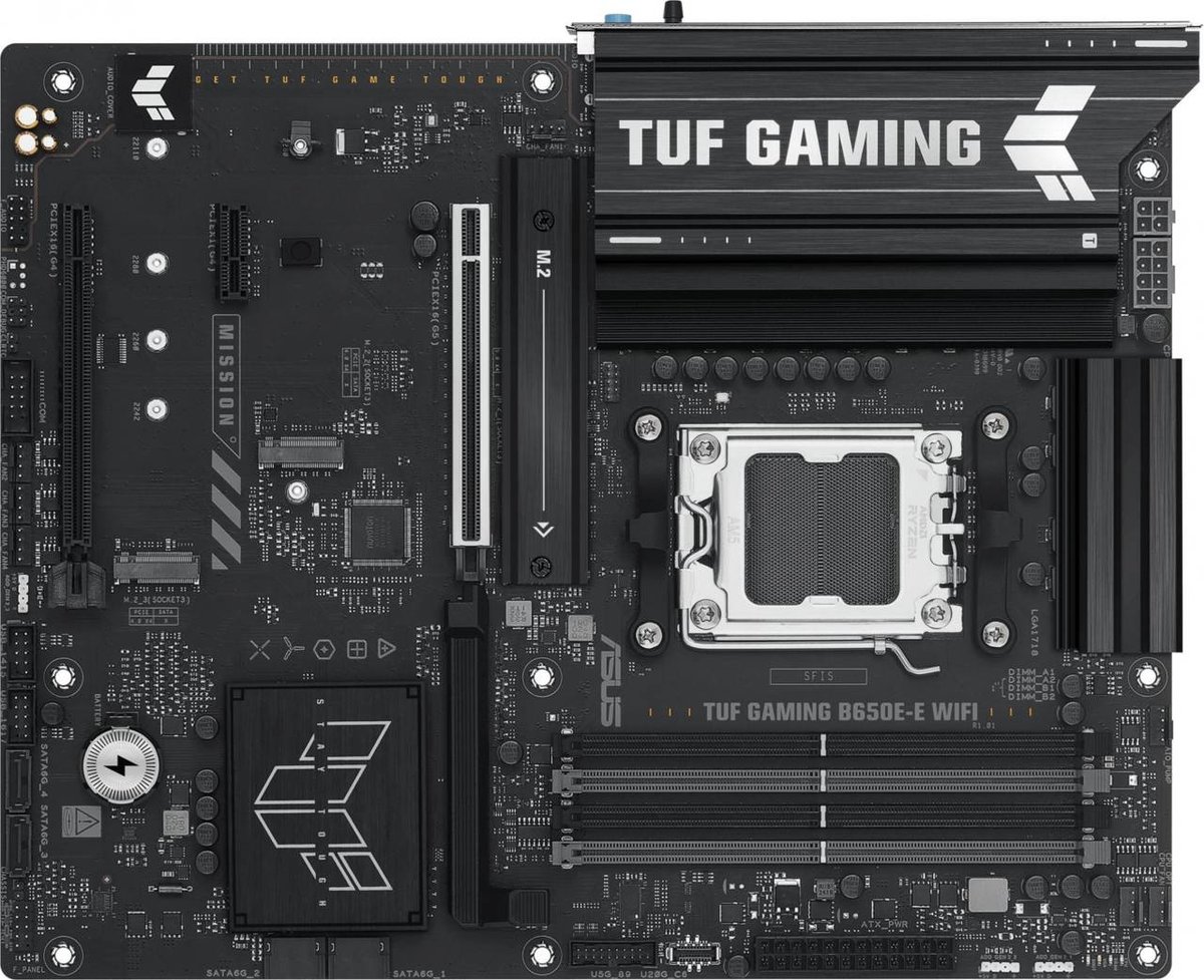 ASUS TUF GAMING B650E-E WIFI Socket AM5 AMD B650 4xDDR5 ATX AC`97 8ch 2.5Gg RAID+HDMI+DP