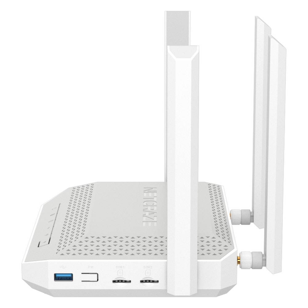 NETCRAZE (Keenetic) Гигабитный интернет-центр с модемом 4G+, двумя слотами для SIM-карт, Mesh Wi-Fi 6 AX3000, 5-портовым Smart-коммутатором и многофункциональным портом USB 3.0