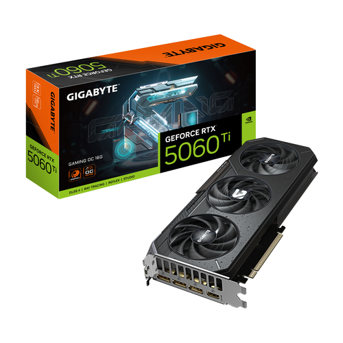 Видеокарта Gigabyte PCI-E 5.0 GV-N506TGAMING OC-16GD 1.0 NVIDIA GeForce RTX 5060TI 16Gb 128bit GDDR7 2572/28000 HDMIx1 DPx3 HDCP Ret