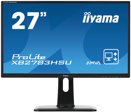 Монитор IIYAMA 27" XB2783HSU-B1 black {AMVA+ LED 4ms 16:9 DVI HDMI M/M матовая HAS Pivot 3000:1 300cd 160гр/160гр 1920x1080 D-Sub USB}