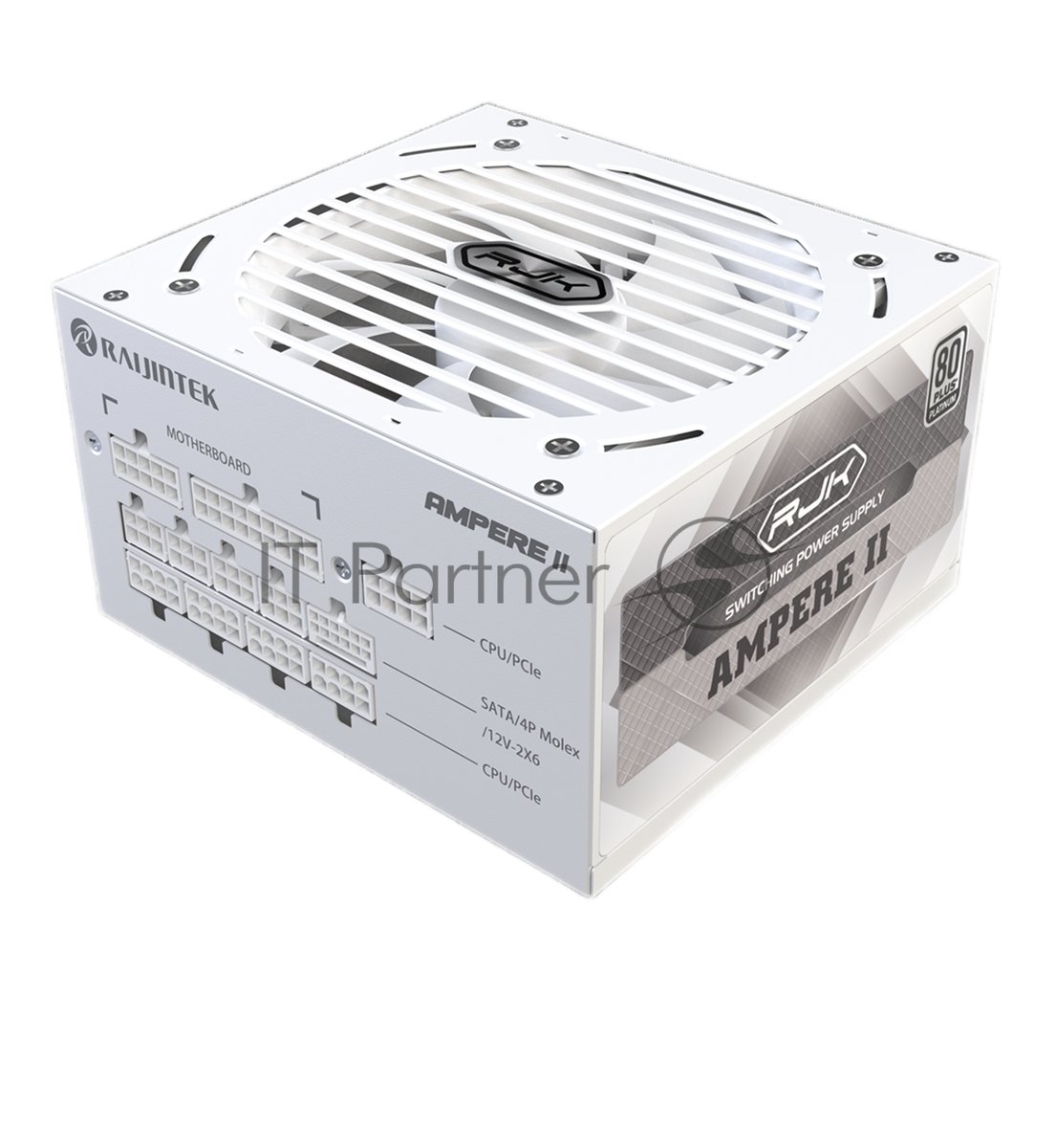 Блок питания RAIJINTEK AMPERE II 850W, 850Вт, 80+ Platinum, 120мм, модульный, белый